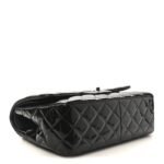 Patent Quilted Jumbo Double Flap Black - Image 4