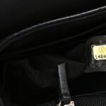 Lambskin Half Moon Wallet On Chain WOC Black - Image 8