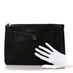 Grained Calfskin Large Neo Executive Cosmetic Case Black - Image 2