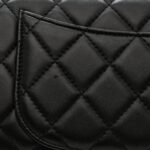 Lambskin Quilted Travel Wallet Black - Image 10