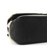 Metallic Grained Calfskin Medium Classic Pure Double Flap Gold Black - Image 9