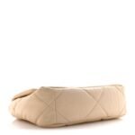Goatskin Quilted Medium Chanel 19 Flap Beige - Image 4