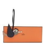 Epsom Swift Alligator Lizard Birdy Bag Charm Bleu Marine Chai Chocolate Black - Image 5
