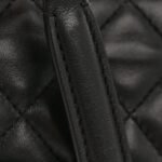 Lambskin Quilted Large Natural CC Flap Black - Image 14