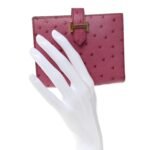 Ostrich Bearn Compact Wallet Fuchsia - Image 2