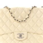 Distressed Patent Jumbo Single Flap White - Image 8