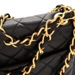 Lambskin Quilted Jumbo Single Flap Black - Image 14