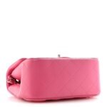 Lambskin Quilted Mini Square Flap Pink - Image 4