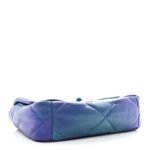 Tie Dye Calfskin Quilted Medium Chanel 19 Flap Blue Purple - Image 3