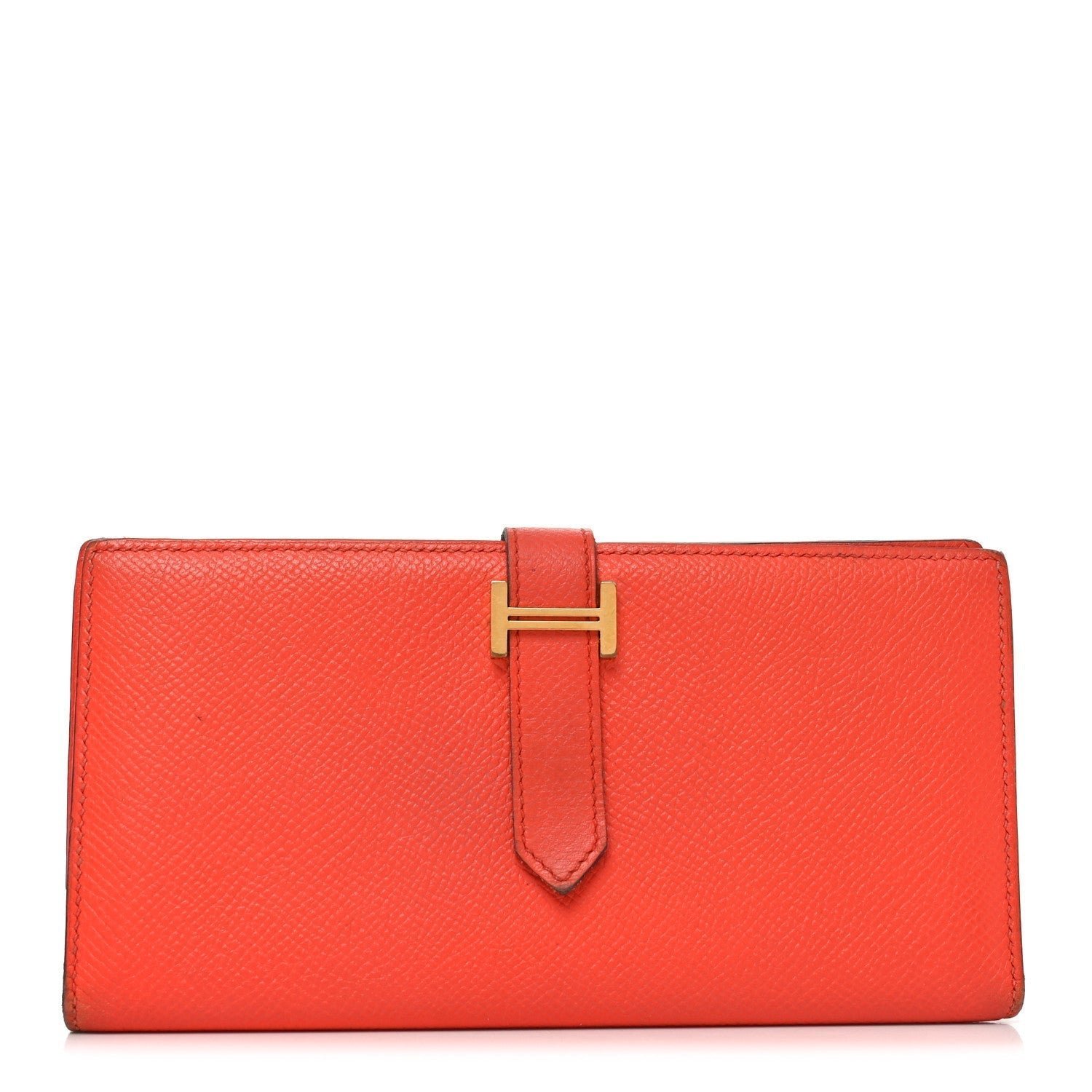 c4b406bb2238eb82c5810b34b9451336.jpg Epsom Bearn Gusset Wallet Orange Poppy - Image 1