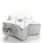Metallic Lambskin Walk Of Fame Star Clip On Coin Purse Silver - Image 4