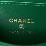 Shiny Aged Calfskin Quilted Mini Nano Kelly Shopper Green - Image 6