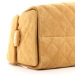 Suede Quilted Small Chanel 25 Handbag Beige - Image 9