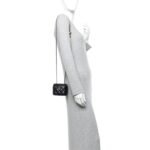 Lambskin Quilted Mini Pearl Crush Vanity Case With Chain Black - Image 2