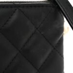 Lambskin Quilted Casino Coin Purse Black - Image 9