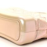 Iridescent Aged Calfskin Quilted Small Gabrielle Hobo Light Pink - Image 10