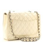 Distressed Patent Jumbo Single Flap White - Image 3