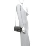 Metallic Lambskin Quilted Mini Rectangular Flap Ruthenium - Image 2