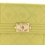 Patent Quilted Compact Boy Wallet Yellow - Image 9