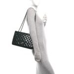 Patent Quilted Jumbo Single Flap Navy - Image 2