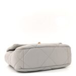 Lambskin Quilted Medium Chanel 19 Flap Grey - Image 4