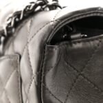 Metallic Lambskin Quilted Mini Rectangular Flap Ruthenium - Image 12
