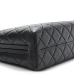 Lambskin Quilted Kisslock Minaudiere Black - Image 9