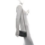 Lambskin Half Moon Wallet On Chain WOC Black - Image 2