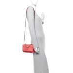 Wool Tweed Lambskin Quilted Chanel 19 Wallet On Chain WOC Coral Pink - Image 2