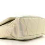 Iridescent Calfskin Quilted Large Chanel 19 Flap White - Image 9