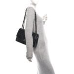 Patent Quilted Jumbo Double Flap Black - Image 2