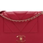 Sheepskin Chevron Quilted Vintage Mademoiselle Flap Pink - Image 8