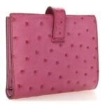 Ostrich Bearn Compact Wallet Fuchsia - Image 3