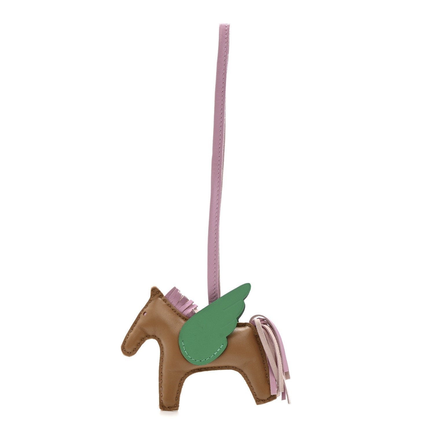 d3906c25b9364051a0ab852d33e11b9e.jpg Milo Lambskin Grigri Rodeo Pegase Horse Bag Charm PM Chai Mauve Sylvestre Menthe - Image 1