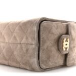 Suede Quilted Mini Chanel 25 Handbag Dark Grey - Image 10