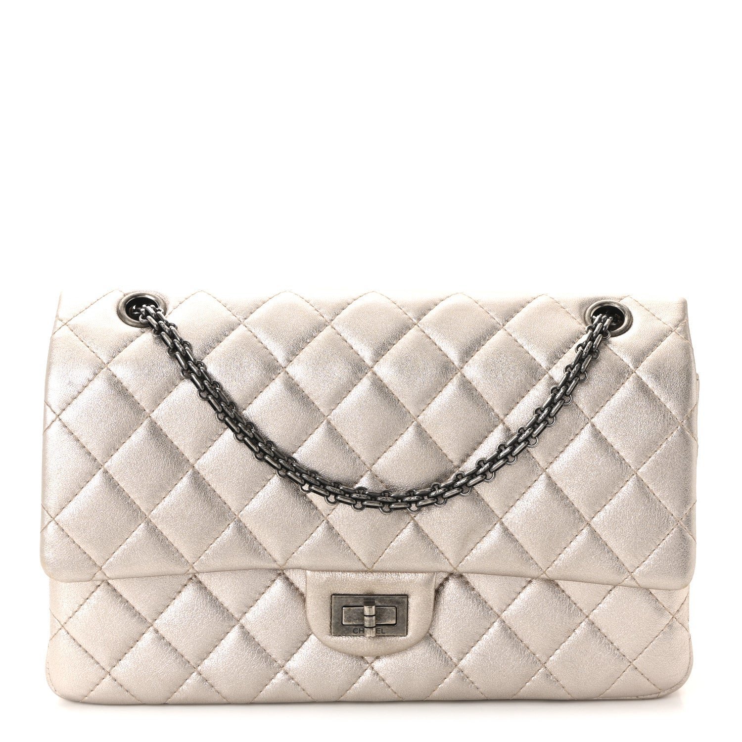 d5ec4d814322652d53288a50f71a3134.jpg Metallic Calfskin Quilted 2.55 Reissue 226 Flap Light Pink - Image 1