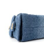Washed Denim Quilted Mini Chanel 25 Handbag Blue - Image 9