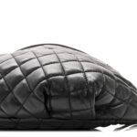 Lambskin Quilted Banane Waist Bag Fanny Pack Black - Image 10