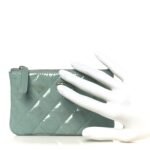 Patent Quilted Small Cosmetic Case Light Blue - Image 2