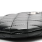 Lambskin Quilted Uniform Crossbody Bag Black - Image 10