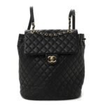 Lambskin Quilted Large Urban Spirit Backpack Black