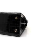 Shiny Alligator Kelly Sellier 25 Black - Image 9