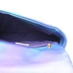 Tie Dye Calfskin Quilted Medium Chanel 19 Flap Blue Purple - Image 4