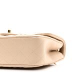Lambskin Quilted Small Sweet Camellia Flap Beige - Image 10