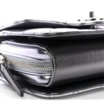 Metallic Lambskin Like A Wallet Flap Silvery Black - Image 10