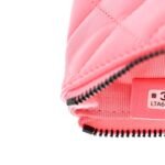 Lambskin Quilted Small Cosmetic Case Coral Pink - Image 7