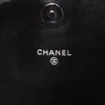 Lambskin Half Moon Wallet On Chain WOC Black - Image 6