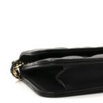 Lambskin Quilted Flap Shoulder Bag Chain Black - Image 10