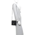 Goatskin Quilted Chic Pearls Flap Black - Image 2