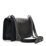 Lambskin Quilted Medium Boy Flap Black - Image 3